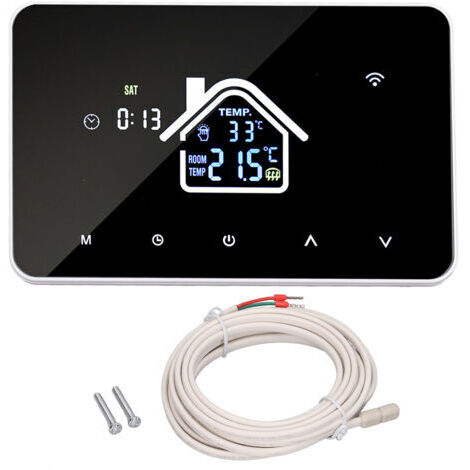 DEESSE SHOP-Thermostat de chauffage au sol 16A, écran tactile de 4.3 pouces, régulateur de température domestique de haute précision, AC230V, sans Version WiFi. (1/5)