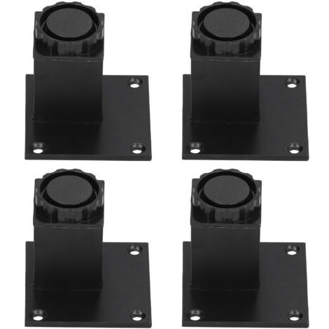 DEESSE SHOP-BROLEO Pied de Support de canapé, Pied de Meuble, Noir Réglable pour canapé, Meuble, canapé, Matériel de Meubles de canapé (Pieds d'armoire carrés 60 mm - Noir) (1/5)