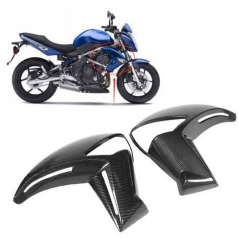 DEESSE SHOP-Carénage de radiateur avant de moto en fibre de carbone – Lot de 2 pièces pour KAWASAKI ER-6N ER6N 2009-2011 – Matériau ABS résistant (1/5)