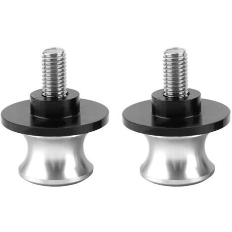 DEESSE SHOP-Yechiry Curseurs de Bobine de Support Arrière de Moto Durables CNC pour la stabilité du Bras Oscillant Fixe, 2 Bobines de Bras Oscillant pour Motos Générales, 2,9 Oz Noir/argent/titane, 1, (1/5)