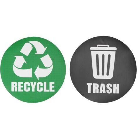 DEESSE SHOP-Autocollant de recyclage réutilisable, autocollant de signe de poubelle, décoration de la maison environnementale 18 pièces pour bureau à domicile (1/5)