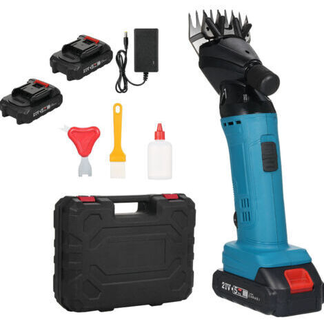 DEESSE SHOP-500W Tondeuse Electrique Mouton,Tondeuse à Moutons Machine avec 6 Vitesses Réglables,Machine de Cisaillement Professionnelle pour Tondeuse Animaux Laine Chèvre,avec Étui de Transport,2 Bat (1/5)