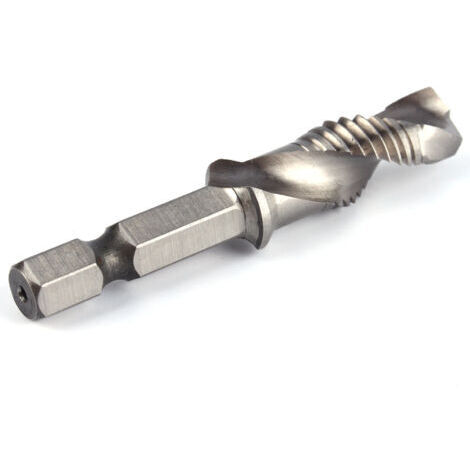 Foret Taraudeur M10, Foret à Queue Hexagonale 1/4" HSS Pour Tarauder Dans Le Bois, Le Plastique Et L'aluminium, Foret Combiné M10 Et Mèche De Taraud (1/5)
