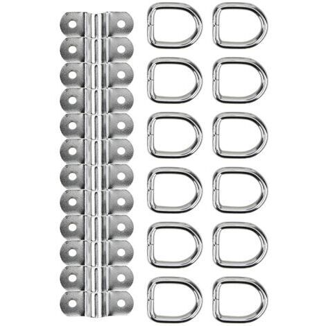 Caiqinlen Crochets de remorquage de Voiture, Accessoires de remorque d'arrimage empêchent l'anneau d'ancrage de Chargement de Corrosion, Cordes Extensibles pour Sangles de Moto (1/5)