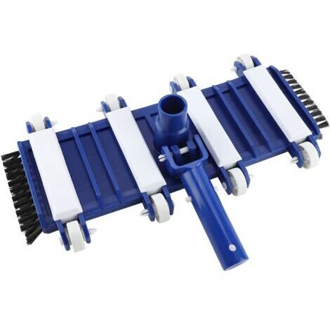 Tête d'aspirateur de Piscine Tête d'aspirateur Spa avec Roues Brosse latérale et Roues pour Nettoyer Les débris de Piscine, Convient à la Plupart des poteaux télescopiques de Piscine (1/5)