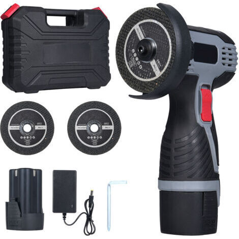 Meuleuse D'Angle Sans Fil 19500RPM 16.8V Professional Disqueuse Sans Fil avec 1 batterie 1500mAh, 2 Disques à Tronçonner , Meuleuse d'angle pour Couper, Polir et Ponce (1/5)