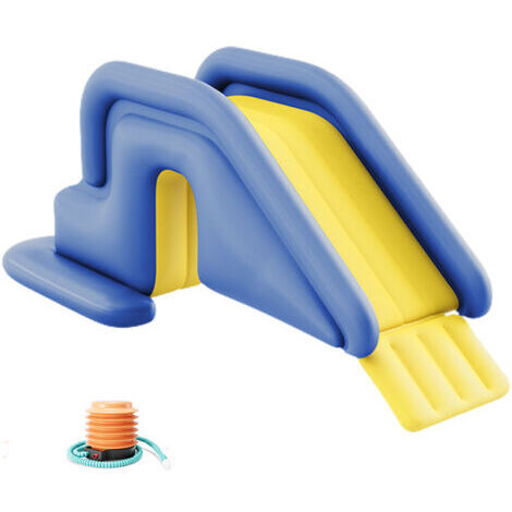 Toboggan aquatique gonflable avec mur d'escalade – PVC épais – Facile à gonfler – Dimensions 200x85x80cm – Inclus : pompe à pied