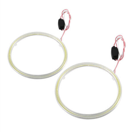 1 paire d'anneaux Halo automatiques, puces COB Angel Eye, phare DRL LED pour moto et voiture, 120mm. (1/5)