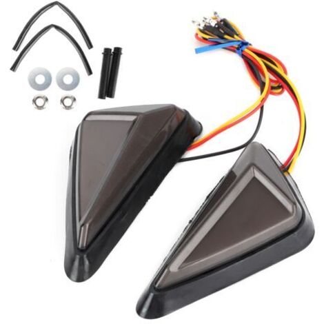 aqxreight Clignotant LED Universel et pour Moto, Feux de Conduite (Blanc et jaune). (1/5)