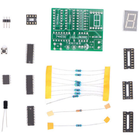 Kit de Compteur de Bricolage, Kit de Module D'interrupteur D'éclairage, Kit de Compteur Décimal Pièces de Compteurs de Formation ABS Combinaison D'enseignement de Projet (1/5)