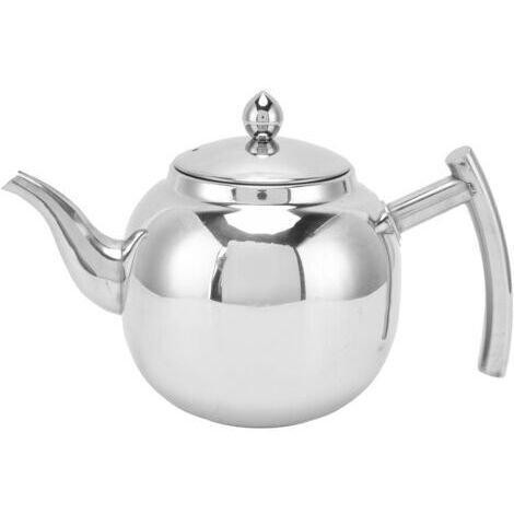 Théière en Acier Inoxydable, Bouilloire à Eau Froide Sphérique Lisse, Filtre, Fournitures de Bureau et de Maison (Petit)