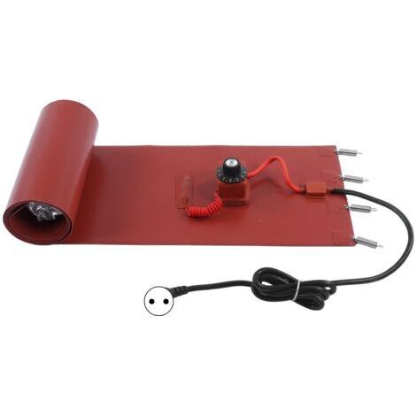 Ceinture Chauffante pour Tambour à Huile de Silicone 200L, Enveloppe Chauffante électrique pour Tambour avec Ressort élastique et Thermostat 250x1740mm/9.8x68.5in(2) (1/5)