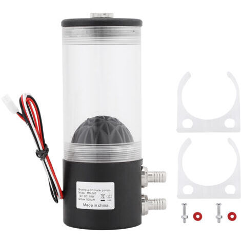 FTVOGUE Réservoir de Pompe à Eau de Refroidissement CO2 CPU 10W DC 12V intégré avec Pompe à Eau pour Système de Refroidissement. (1/5)