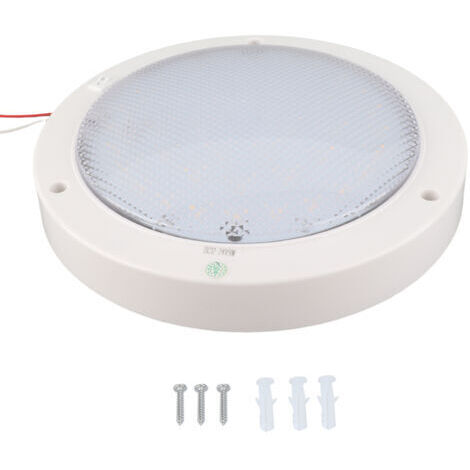 ZJchao 42leds Light Round Plafond 12V-24V DC 9W 840LM Haut-luminosité Panneau LED avec Base en Aluminium pour le Bateau à Domicile (Lumière blanche chaude 2700‑3200K) (1/5)