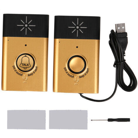 Interphone sans fil Sonnette Dual Voice Smart Bell 2-Way Talk Home Security (1/5)
