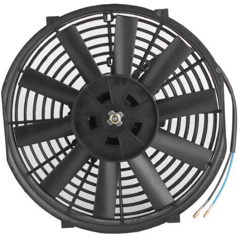 Ventilateur de refroidissement du moteur 10 pouces 12V 80W Ventilateur de refroidissement électronique mince Débit d'air 2100 tr/min 10 Lames droites universelles. (1/5)