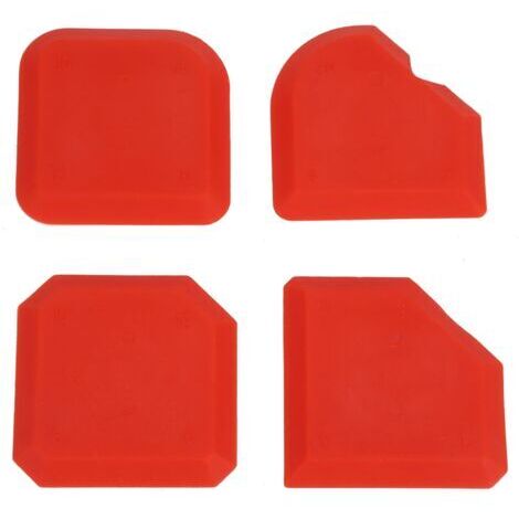 4 Pièces Ensemble de Grattoirs en Silicone, Kits de Calfeutrage de Grattoir de Scellant, Outils de Grattoir de Spatules de Calfeutrage, pour Le Grattage de Coulis de Moulage, Respectueux de (1/5)