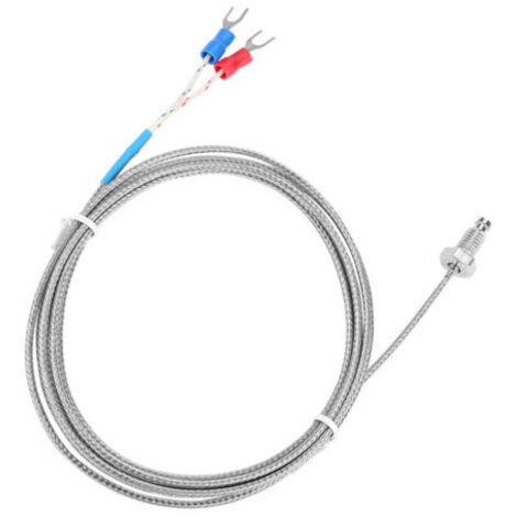 Garosa Capteur de Température, Vis M6 à Filetage Fin, Thermocouple de Type K, Structure Simple, Fil de Capteur de Température 0-400 ℃ pour Sondes et Capteurs de Température (2) (1/5)