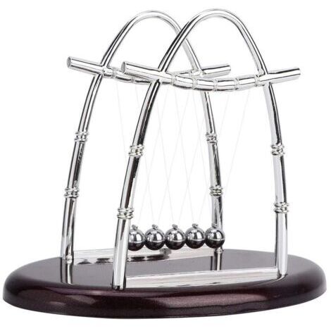 Classic Newton Cradle Balance Balls 5 balles à Pendule illustrent Les lois de Newton avec des balles pivotantes Physique Science Puzzle Desk Decor pour la Maison et Le Bureau(2) (1/5)