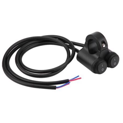 Interrupteur Marche/arrêt des Phares, Interrupteur Universel de Guidon de Moto de 22mm, Commandes Durables avec Voyant Lumineux pour Moto, 4, Installation Facile (B). (1/5)