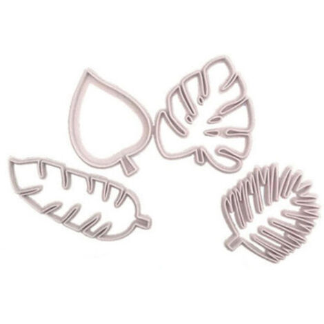 HETHLIF Moule De Biscuits, Cortestre à Biscuits à Feuilles De Palmier Cortadores De Galletas Palm Feuilles 4pcs Tropicales pour la Décoration De Gâteau Luau (1/5)