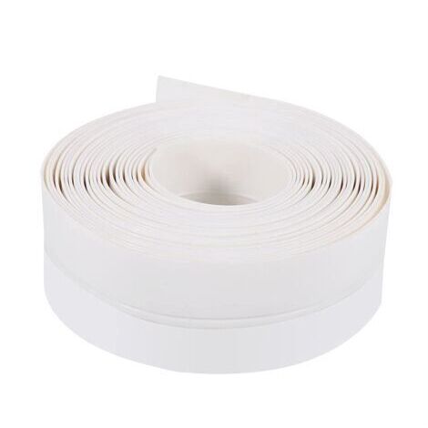 Bande d'étanchéité autocollante en caoutchouc de silicone pour porte et fenêtre - 3,5 cm de large - Étanche - Coupe-vent - Anti-poussière - Insonorisant - 5 m (blanc) A (1/5)