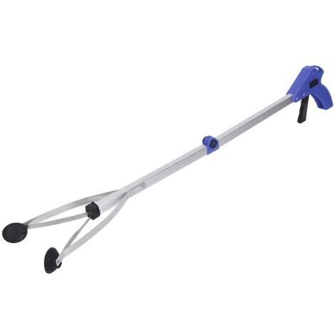 Outil de Ramassage, Ramasseur de Déchets, Outil de Ramassage des Déchets à Pince Pliable pour le Ramassage des Déchets de Feuilles de Jardin(Poignée bleue) (1/4)