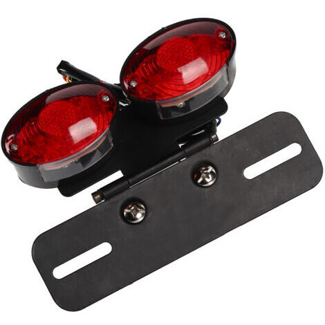 Lampe de frein de moto, boîtier ABS à économie d'énergie DC 12 V PC support de plaque d'immatriculation 3,06 W pour motos. (1/5)