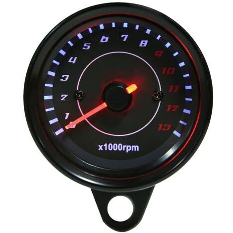 Tachymètre,Fydun Universel DC 12V 0-13000 rpm/min Rétroéclairage LED Jauge Électronique Tachymètre Électronique de Compteur de Tachymètre (1/5)