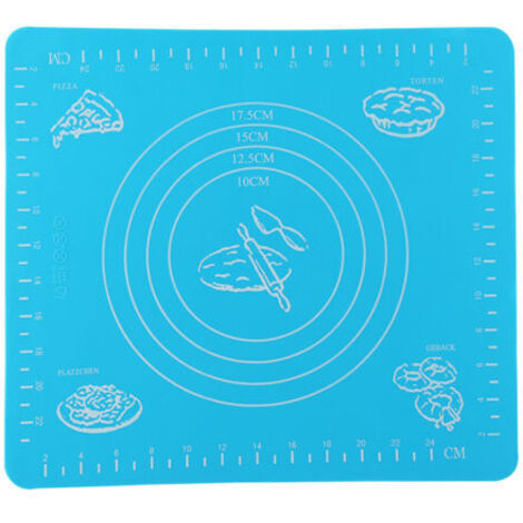 Tapis de Pâtisserie, Tapis de Cuisson en Silicone avec Marquage de Mesure, Tapis de Cuisson Antidérapant en Silicone Antiadhésif de -40 °C à 230 °C pour Rouler la Pâte
