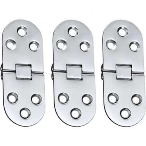 3 PCS Alliage Charnières De Table Acier Inoxydable Charnières Porte Pliant Rabat Charnières Table Charnières Pliante Charnieres Alliage Flip Charnières Pour Tiroir Table Bureau Machine Coudre Argent (1/5)