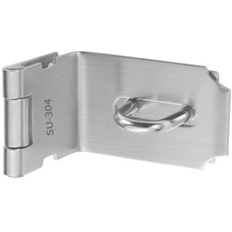 Verrouillage lourd pour cadenas, Verrou de porte, 90 degrés, Verrou de sécurité en acier inoxydable pour porte coulissante/coulissante, Plus épaisseur de nickel satiné,3 pouces (1/3)