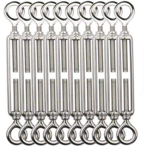 Tendeur de câble M5, Tendeur de câble en acier inoxydable 304 pour corde à linge, cintre, câble de corps -10 pcs. (1/5)