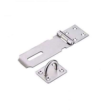 Moraillon de Cadenas en Acier Inoxydable, Heavy Duty Moraillon et Agrafe avec Vis, Fermoir de Porte Verrou de Porte Hangar Loquet Cadenas Agrafe (1/5)