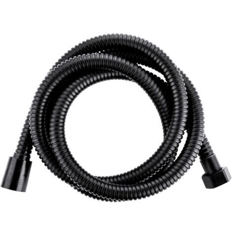 Flexible de douche, flexible de 200 cm pour douchette, flexible de douche avec protection anti-torsion pour douchette, flexible de douche universel anti-torsion, noir (1/5)