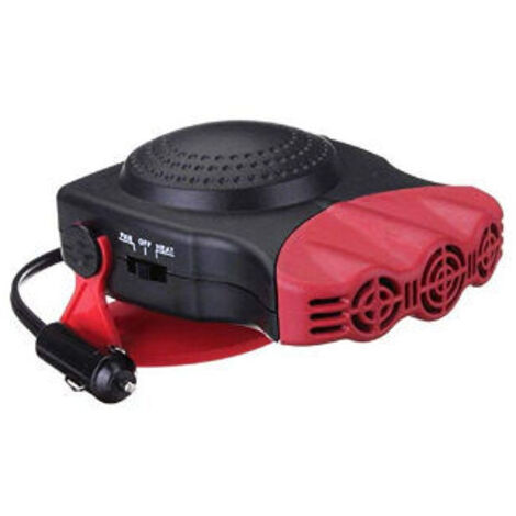Chauffage de voiture, chauffage rapide 2 en 1 avec chauffage et refroidissement, anti-buée, 12 V, 150 W, allume-cigare 3 prises, rouge (1/4)