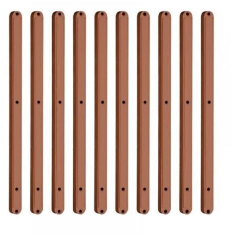 Lot de 5 paires de glissières de tiroir en plastique pour tiroir - 298 mm - Marron (1/5)