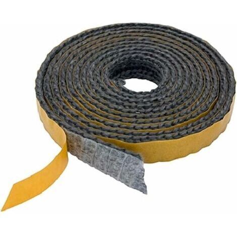 Joint Insert Cheminée, Joints Tressé Auto-adhésive pour Poêle, Cheminée, Tube Poele, Porte de Four, Joints D'étanchéité Résistante à la Chaleur (3mm x 20mm x 3m) (1/5)