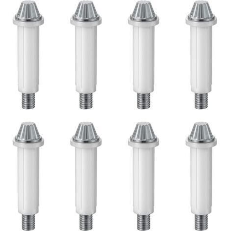 Lot de 8 pivots inférieurs pliables en acier au carbone pour portes de placard, diamètre extérieur 3/8", pour la réparation de quincaillerie de portes d'armoires. (1/5)