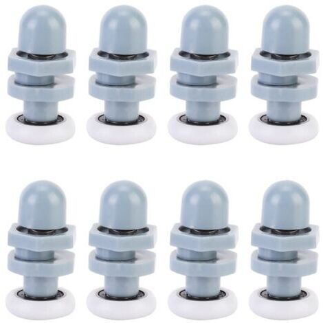 8pcs Coureurs De Porte Douche En Plastique Durable Coulissant Piste Roulement Salle Bains Verre Pour PièCes Rechange(23mm) (1/4)
