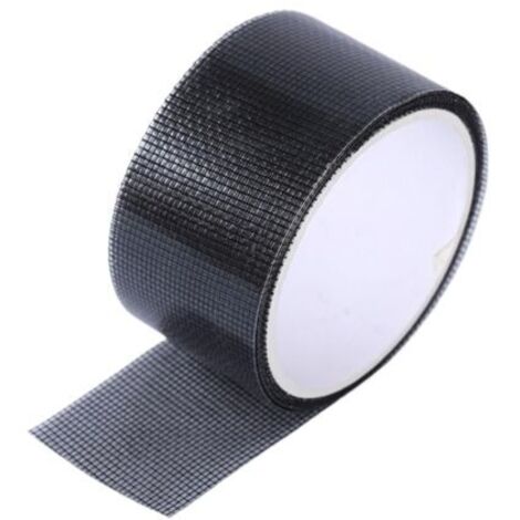 Ruban adhésif de réparation d'écran de 5 cm de large, 2 mètres/paquet, adhésif puissant, imperméable, en fibre de verre, couverture instantanée, grille détachable (noir, 2 pièces) (1/5)
