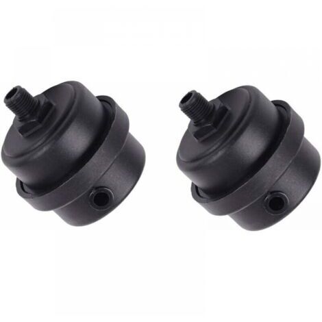 Lot de 2 filtres silencieux pour compresseur d'air, boîtier en plastique, silencieux à piston pour ventilateurs, compresseurs d'air, chaudières, etc. (1/4PT 12 mm) (1/5)