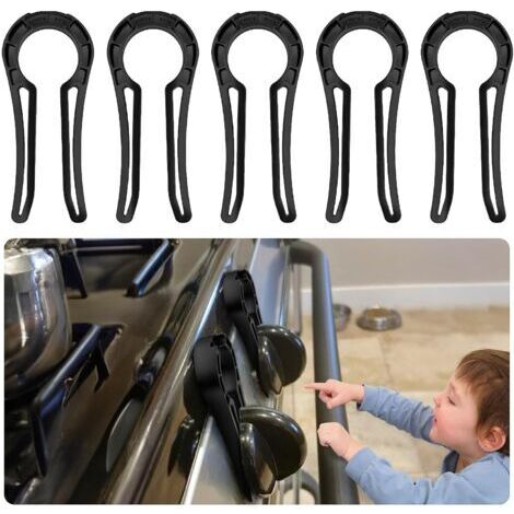 Couvre-boutons de cuisinière à gaz de sécurité pour enfants (lot de 5) (1/5)