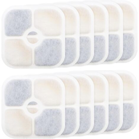 Filtres pour fontaine à eau pour animaux, lot de 12, compatibles avec la fontaine à eau pour chats Catit PIXI 43717, accessoires pour fontaine à eau pour animaux (1/5)