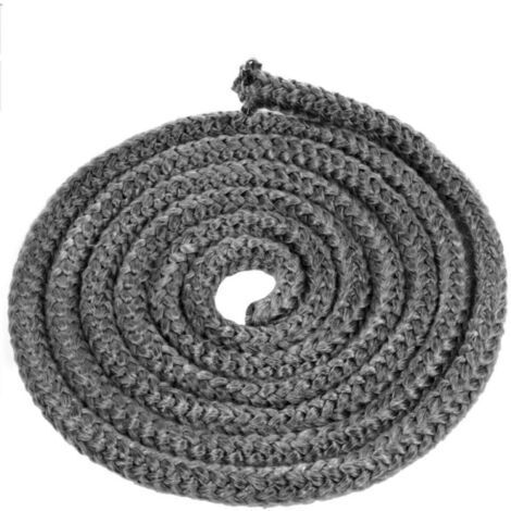 Joint Tressé pour Insert et Poêle, 12mm x 2,5m Joint en Fibre , Joint Réfractaire, Joint Insert Cheminée pour Poele a Bois, Cheminée, Chaleur, Résistante à 600°C (1/5)