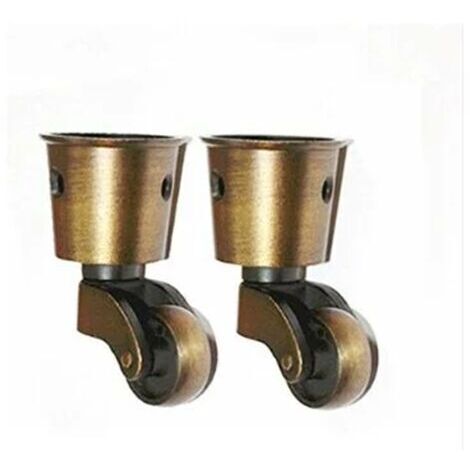 Lot de 2 roulettes universelles de type tasse massif haute capacité de charge pour meubles, costumes, lits (1/5)