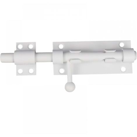 5 Pouces Verrou Porte Interieure Loquet Porte, Blanc Verrou Porte Exterieur Targette de Porte Exterieur, Acier Inoxydable Verrou Porte Coulissante, pour Portes IntéRieures Salle de Bain (1/4)