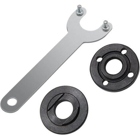 Ensemble de bride de support et d'écrou de blocage pour meuleuse 5/8"-11, clé coudée en métal pour Bosch Dewalt, remplacement noir 224399-1 193465-4 224568-4 (1/5)