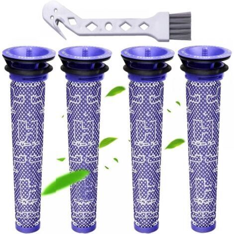 Filtre, adapté pour Dyson DC58 DC59 DC61 DC62 DC74 V6 V7 V8 filtre de remplacement, 4 pièces + brosse cygne gratuite (V6) (1/4)