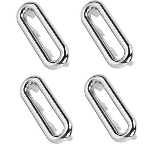 Lot de 4 Évier trop-plein anneau trop-plein trou argent cuisine salle de bain bassin garniture trop-plein vidange couvercle trop-plein anneau (1/5)